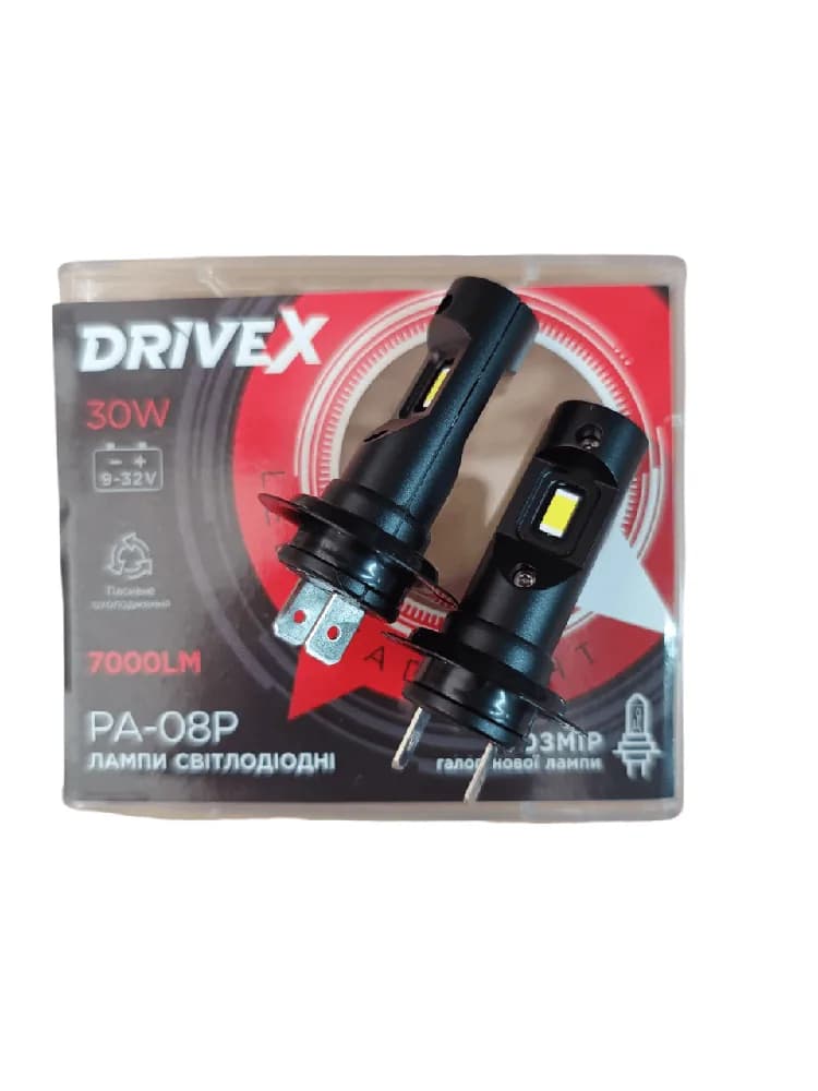 Світлодіодні лампи DriveX PA-08 H7 30W 9-32V 5.5K