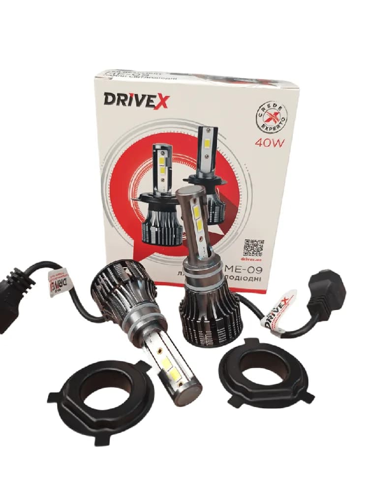 Світлодіодні лампи DriveX ME-09 H4 5500K LED 40W