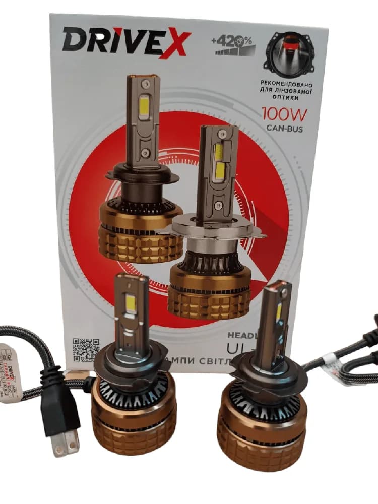 Світлодіодні лампи DriveX UL-02 H7 6000K 9-16V 100W