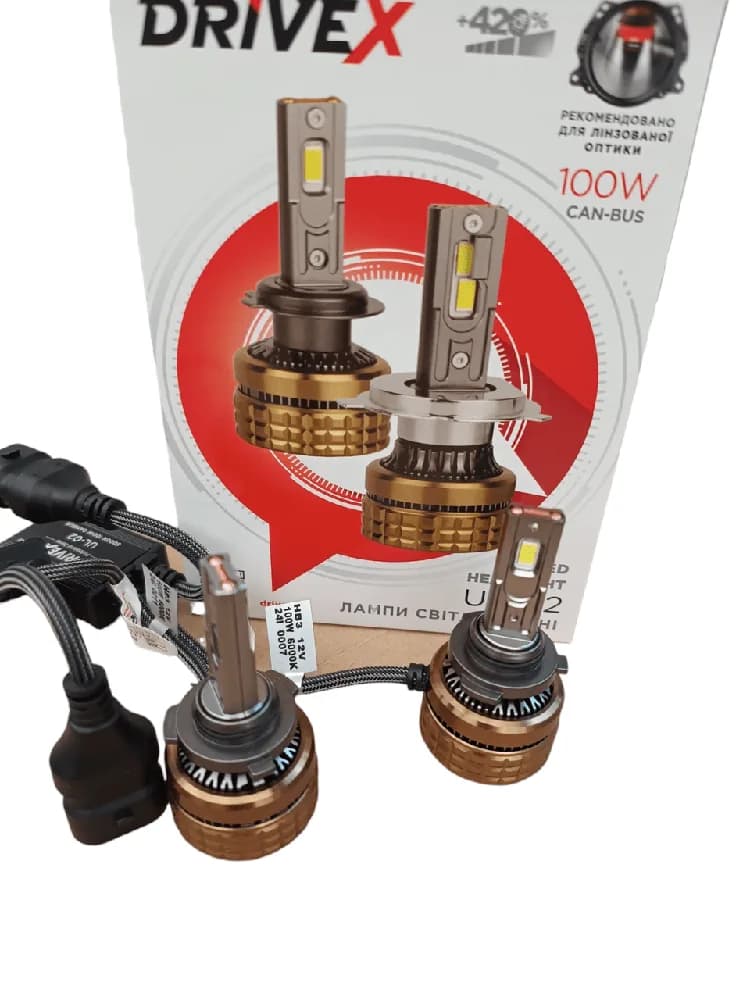 Світлодіодні лампи DriveX UL-02 HB3 6000K 9-16V 100W
