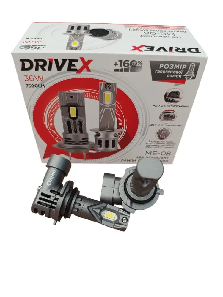 Світлодіодні лампи DriveX ME-08 HB4 36W 5500K