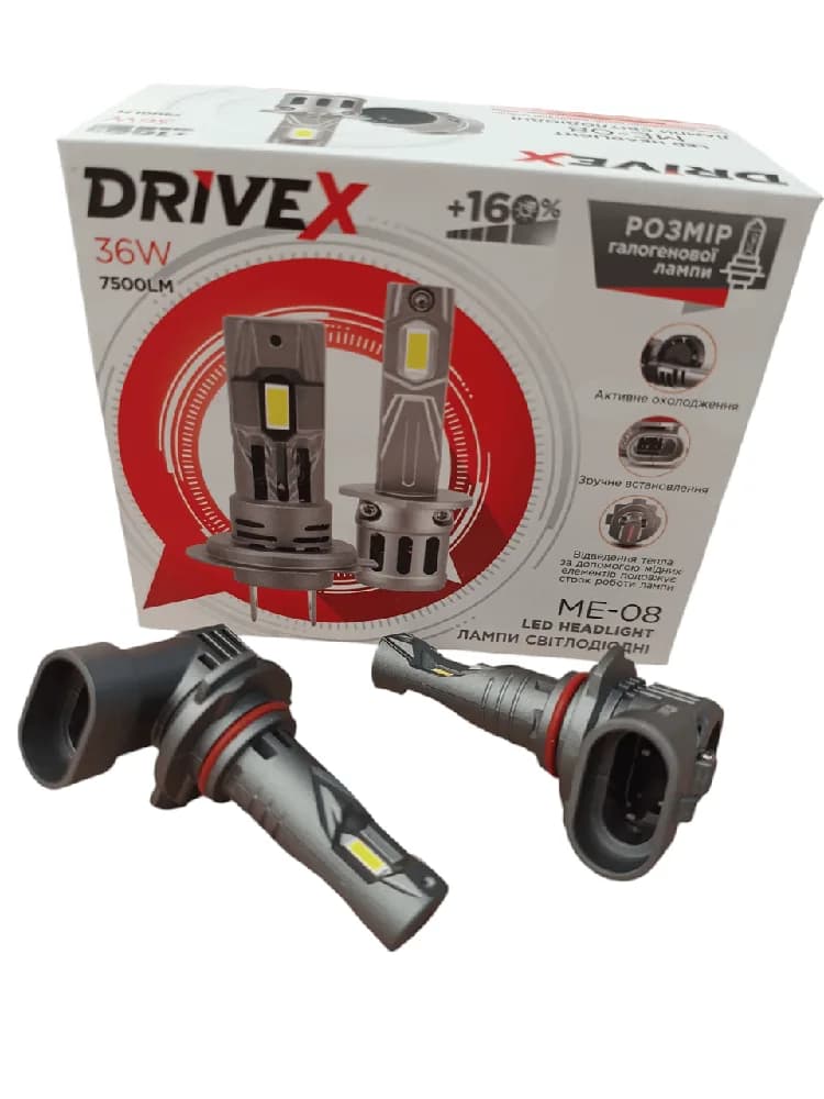 Світлодіодні лампи DriveX ME-08 HB3 36W 5500K