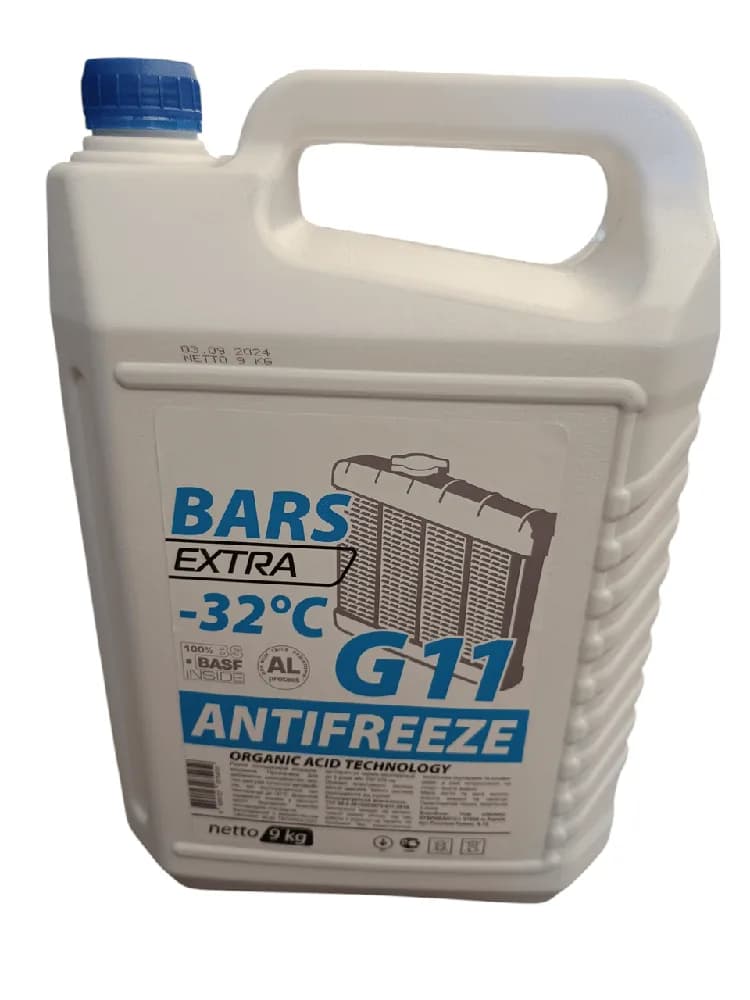 Антифриз Bars Extra G11 від -35 до +108 9л Blue