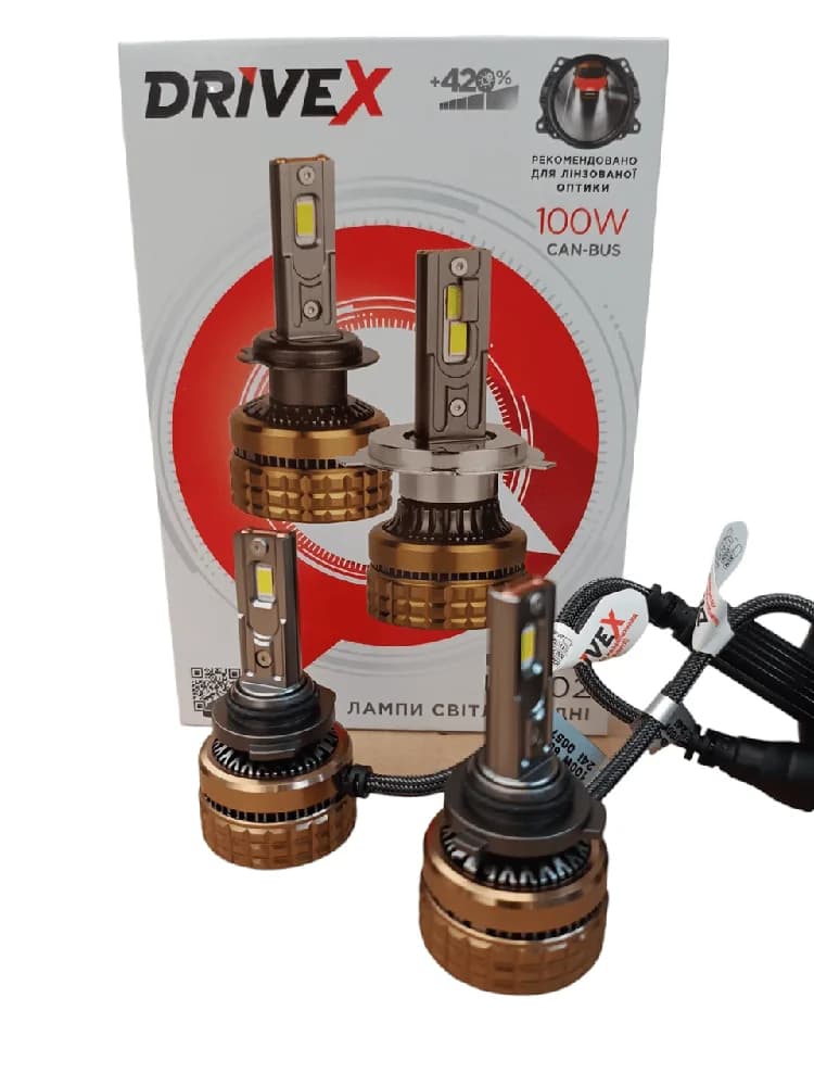 Світлодіодні лампи DriveX UL-02 HB4 6000K 9-16V 100W