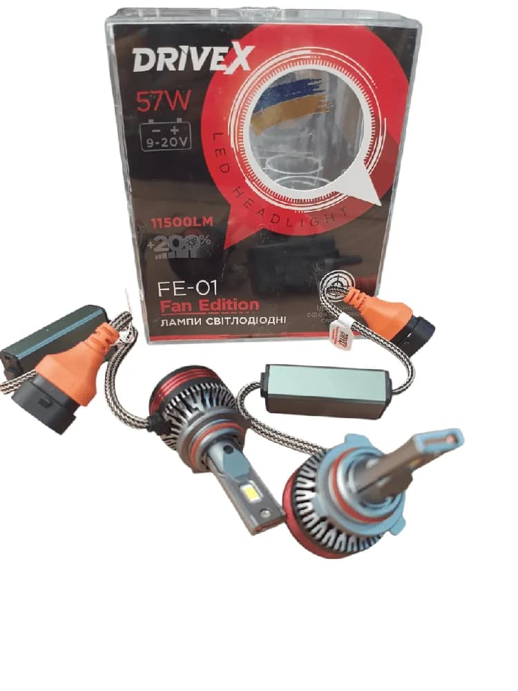 Світлодіодні лампи DriveX FE-01 HB4 57W CAN 9-20V 6K (9006)