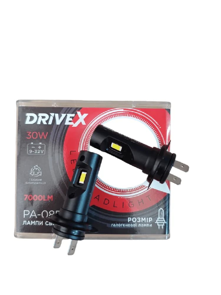 Світлодіодні лампи DriveX PA-08 H7 30W 9-32V 5.5K