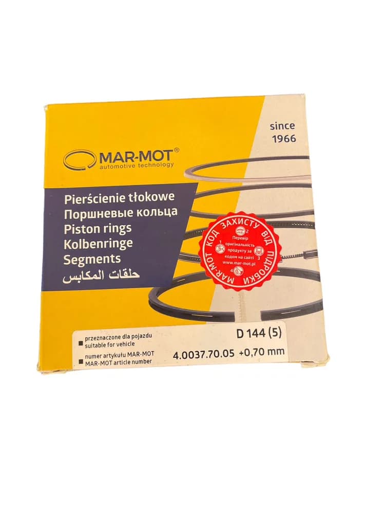 Поршневі кільця Д-144 (5К) ремонтні 105.70 MAR-MOT Польща (Т-40 Т-25 Т-16)